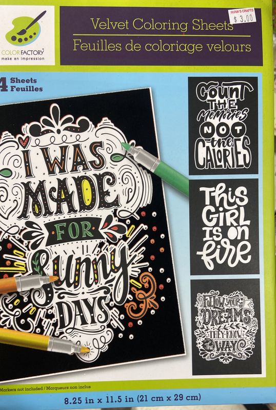 Color Factory: Velvet Coloring Sheets