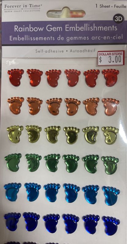 MultiCraft: 3D Rainbow Footprint Gem Embellishments