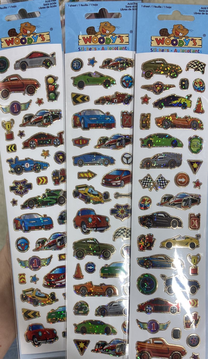 Woodys Stickers: Asst. Shiny Car Stickers