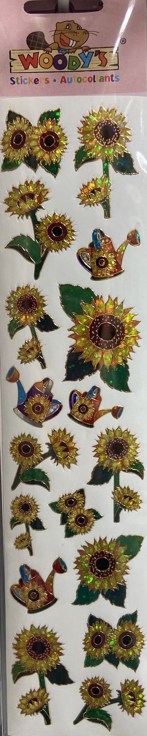 Woodys Stickers: Shiny Sunflower Stickers