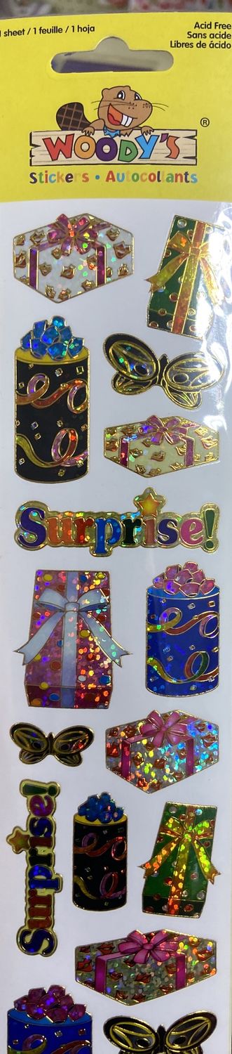 Woodys Stickers: Gift Box Foil Stickers