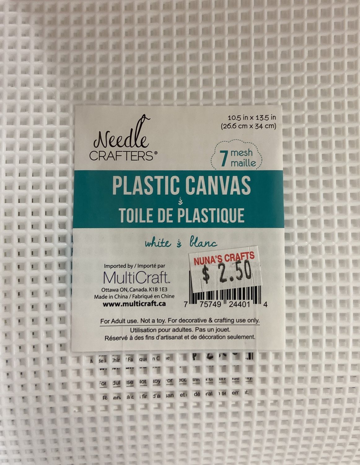 White Plastic Mesh Canvas