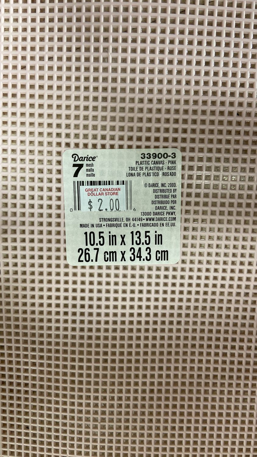 Pink Plastic Mesh Canvas
