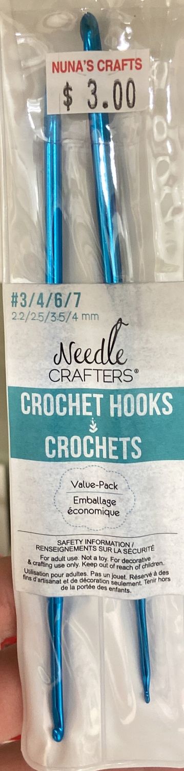Needle Crafters: #3/4/6/7 Crochet Hooks