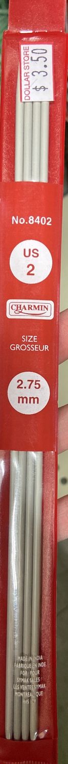 Charmin: US 2 Knitting Needles