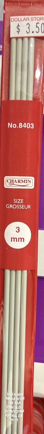 Charmin: 3 mm Knitting Needles