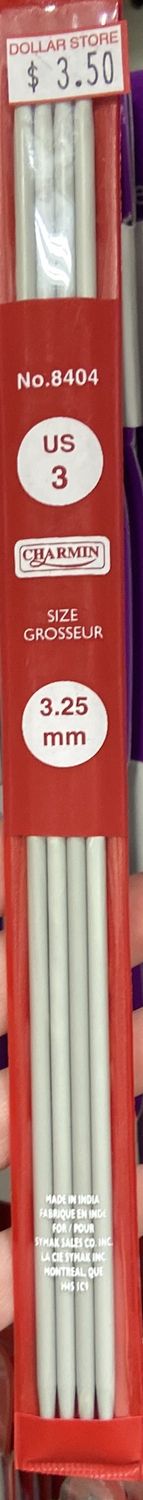 Charmin: US 3 Knitting Needles