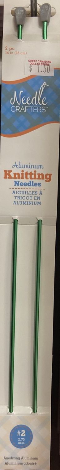 Needle Crafters: #2 Aluminium Knitting Needles
