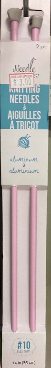 Needle Crafters: #10 Aluminum Knitting Needles
