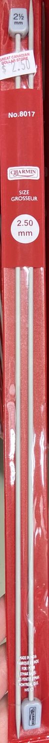 Charmin: 2.50mm Aluminium Knitting Needles