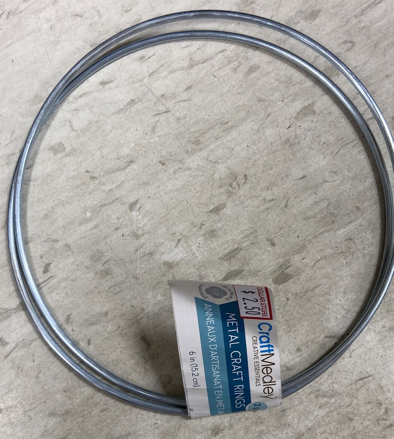 Craft Medley: 2x 6&quot; Metal Craft Rings