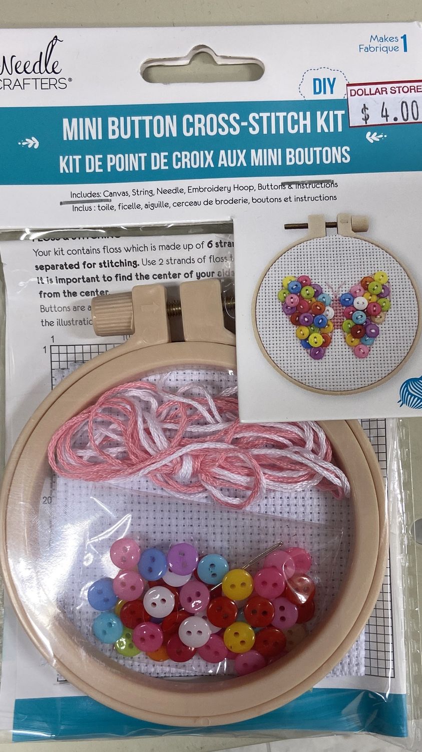 Needle Crafters: Butterfly Mini Button Stitch Kit