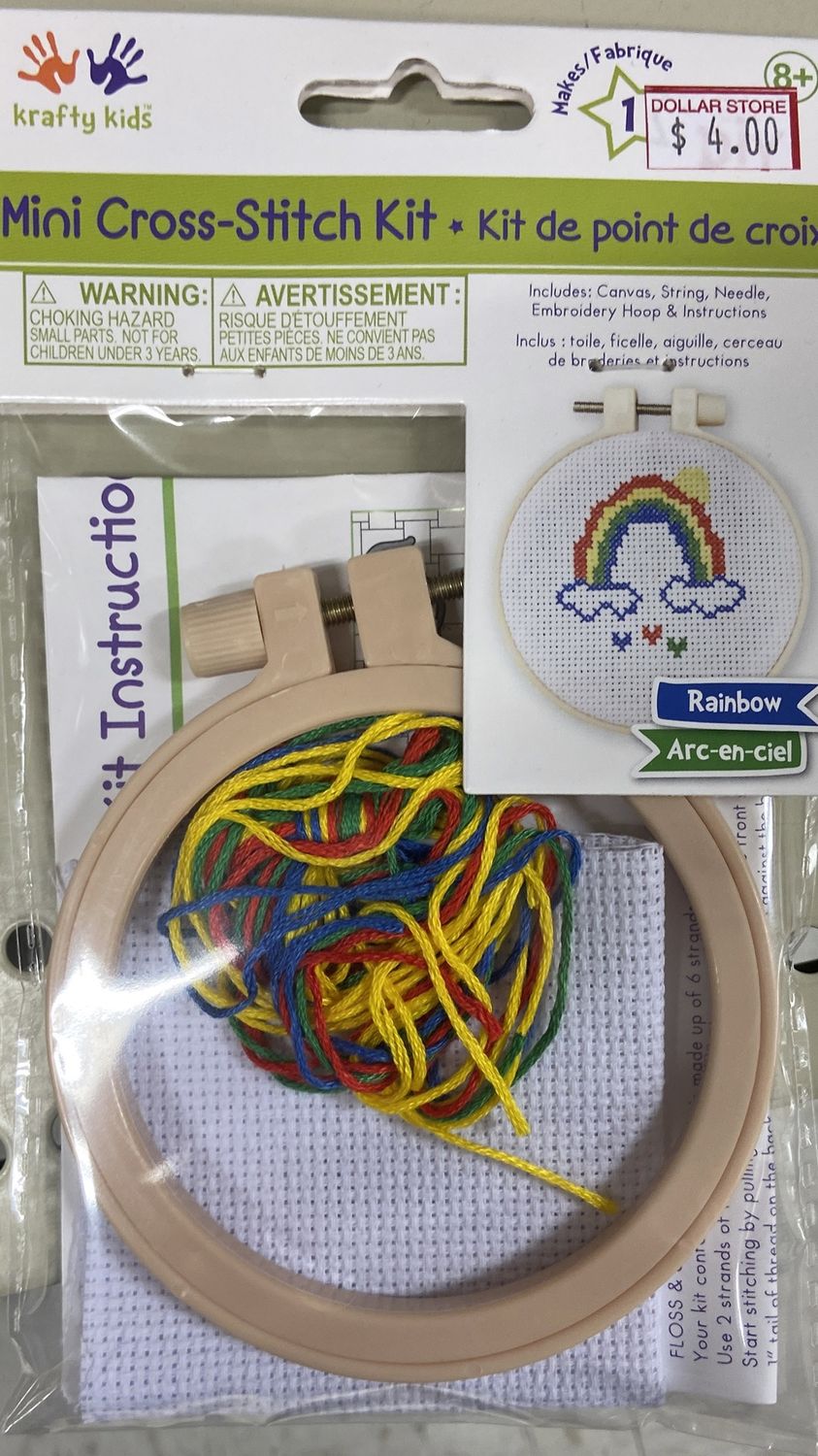 Krafty Kids: Rainbow Mini Cross Stitch Kit