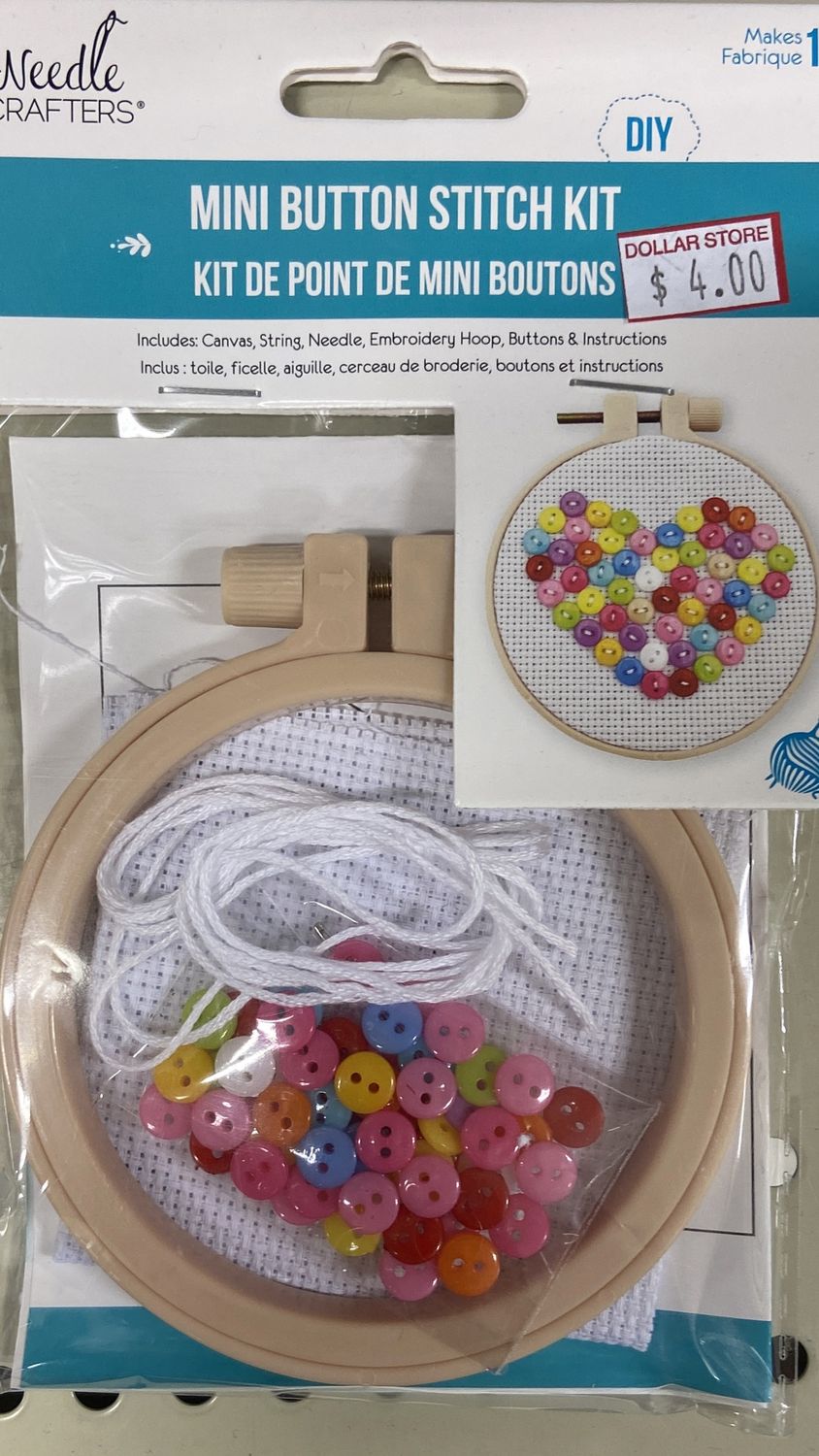 Needle Crafters: Heart Mini Button Stitch Kit