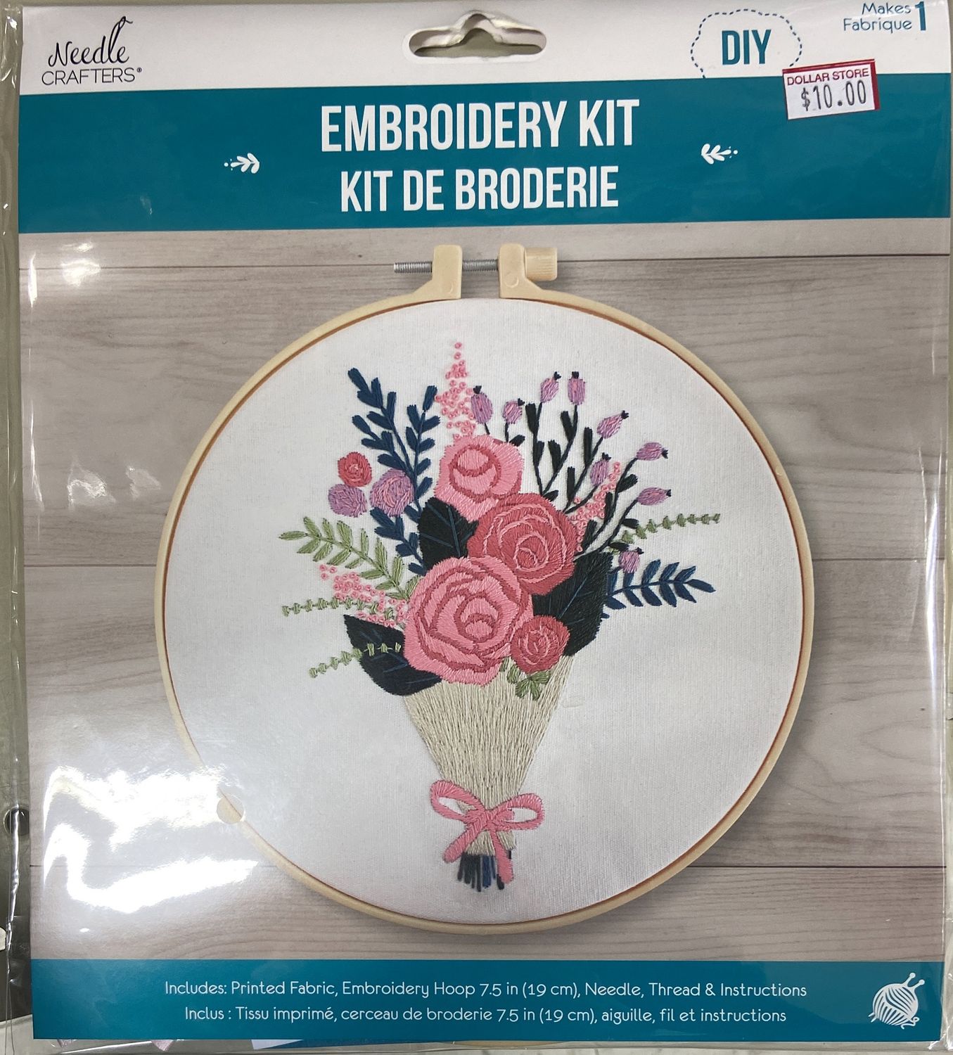 Needle Crafters: Floral Bouquet Embroidery Kit