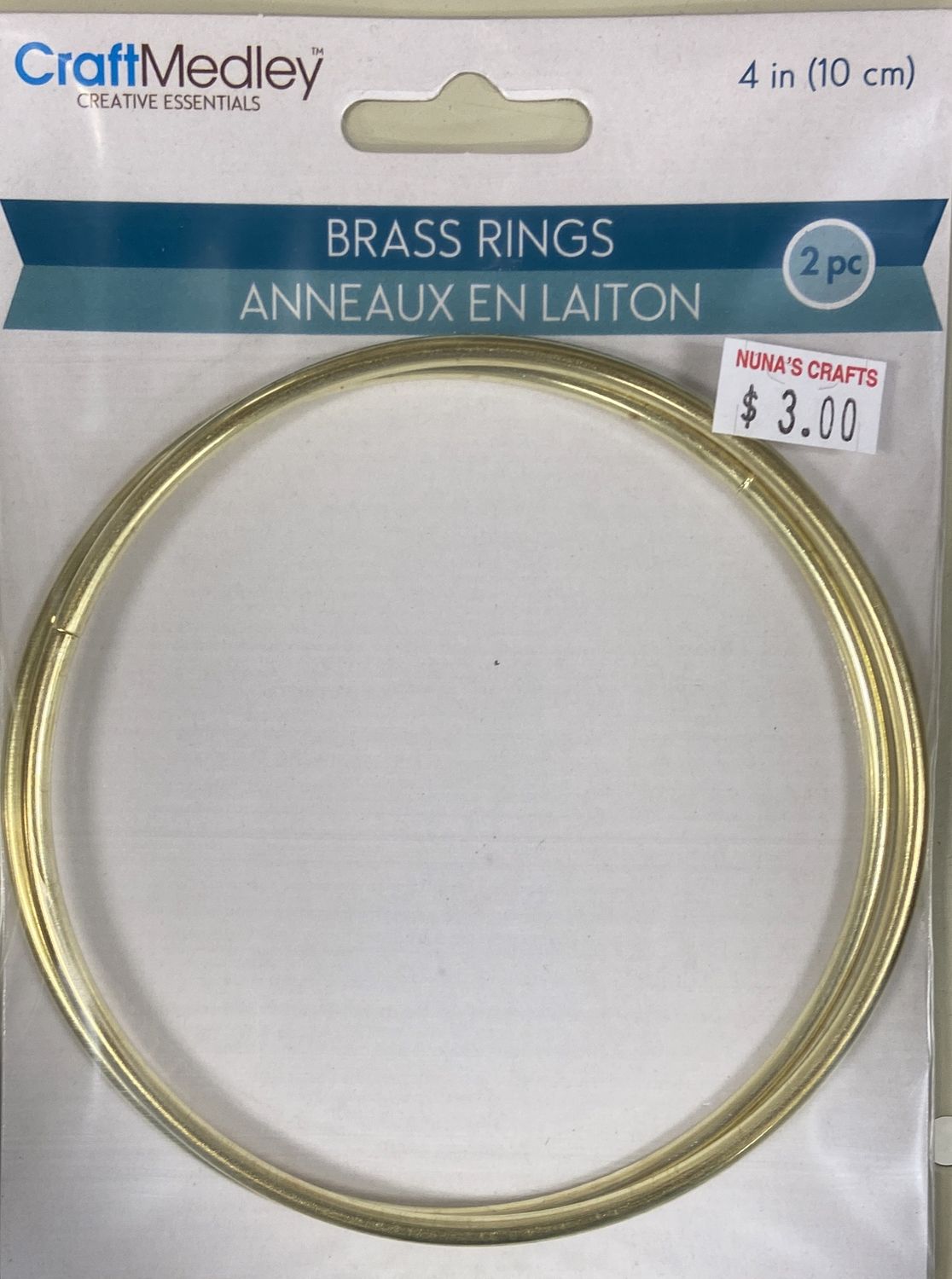CraftMedley: 4&quot; Brass Rings