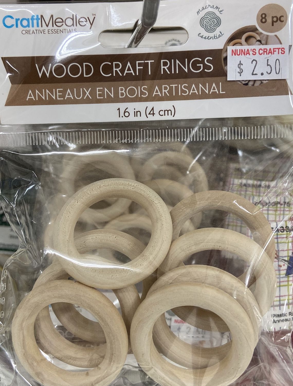 CraftMedley: 1.6&quot; Wood Craft Rings