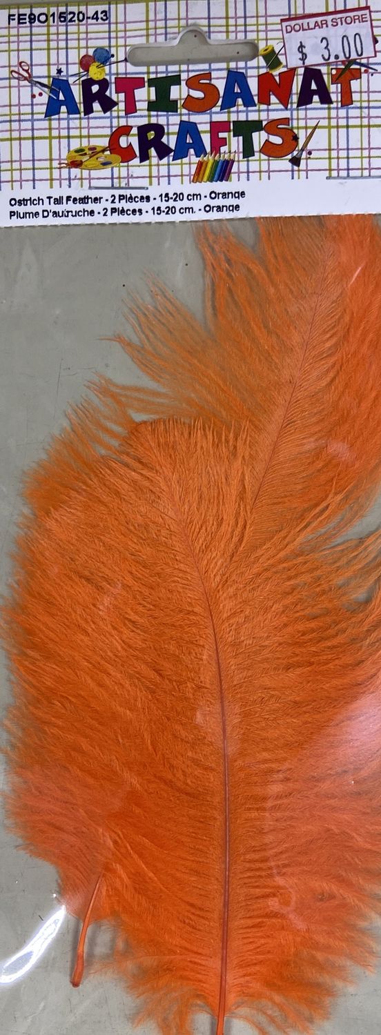 Ugarit: Orange Ostrich Tail Feather