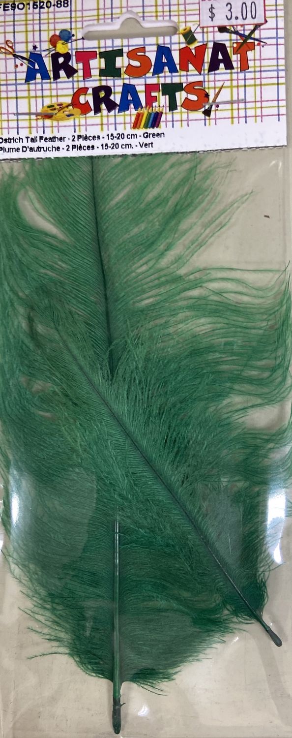 Ugarit: Green Ostrich Tail Feather