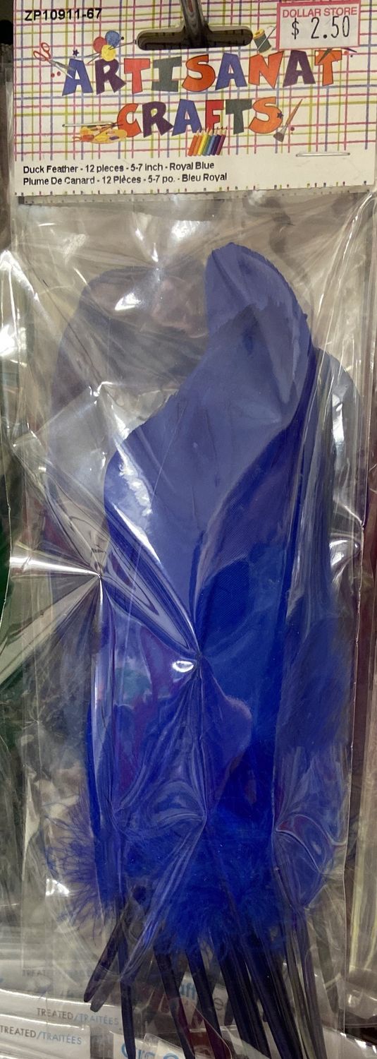 Ugarit: Royal Blue Duck Feather 5-7&quot;