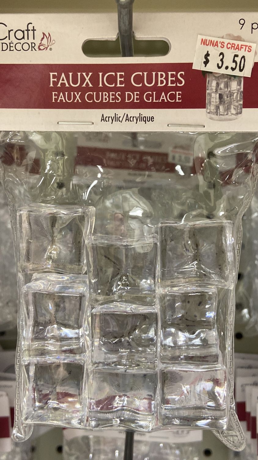 CraftDecor: 9 pc Faux Ice Cubes