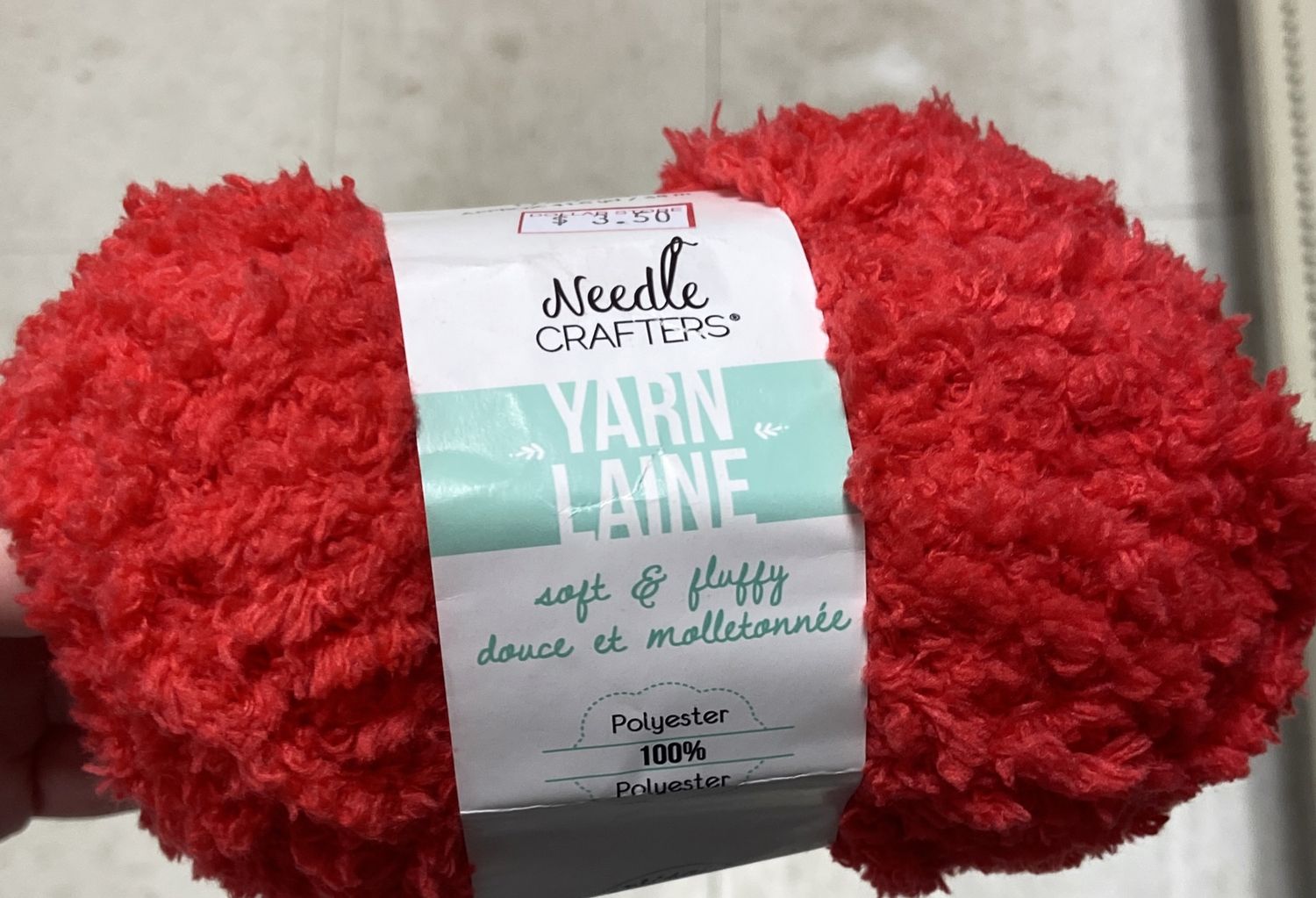 Needle Crafters: Really Red Soft and Fluffy Yarn