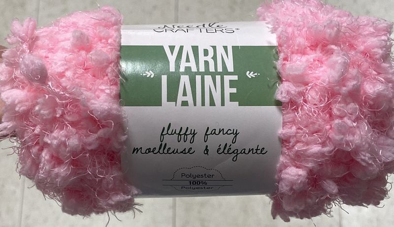 Needle Crafters: Baby Pink Fluffy Fancy Yarn