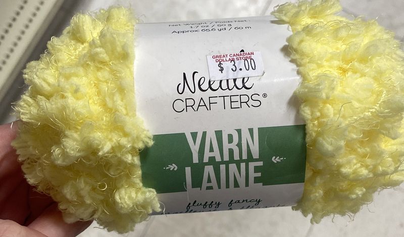 Needle Crafters: Yellow Fluffy Fancy Yarn