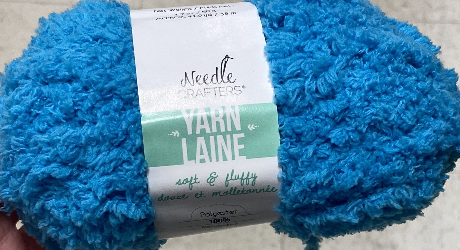 Needle Crafters: Aqua Blue Soft and Fluffy Yarn