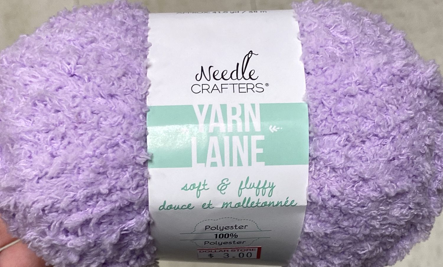 Needle Crafters: Lavender Soft and Fluffy Yarn