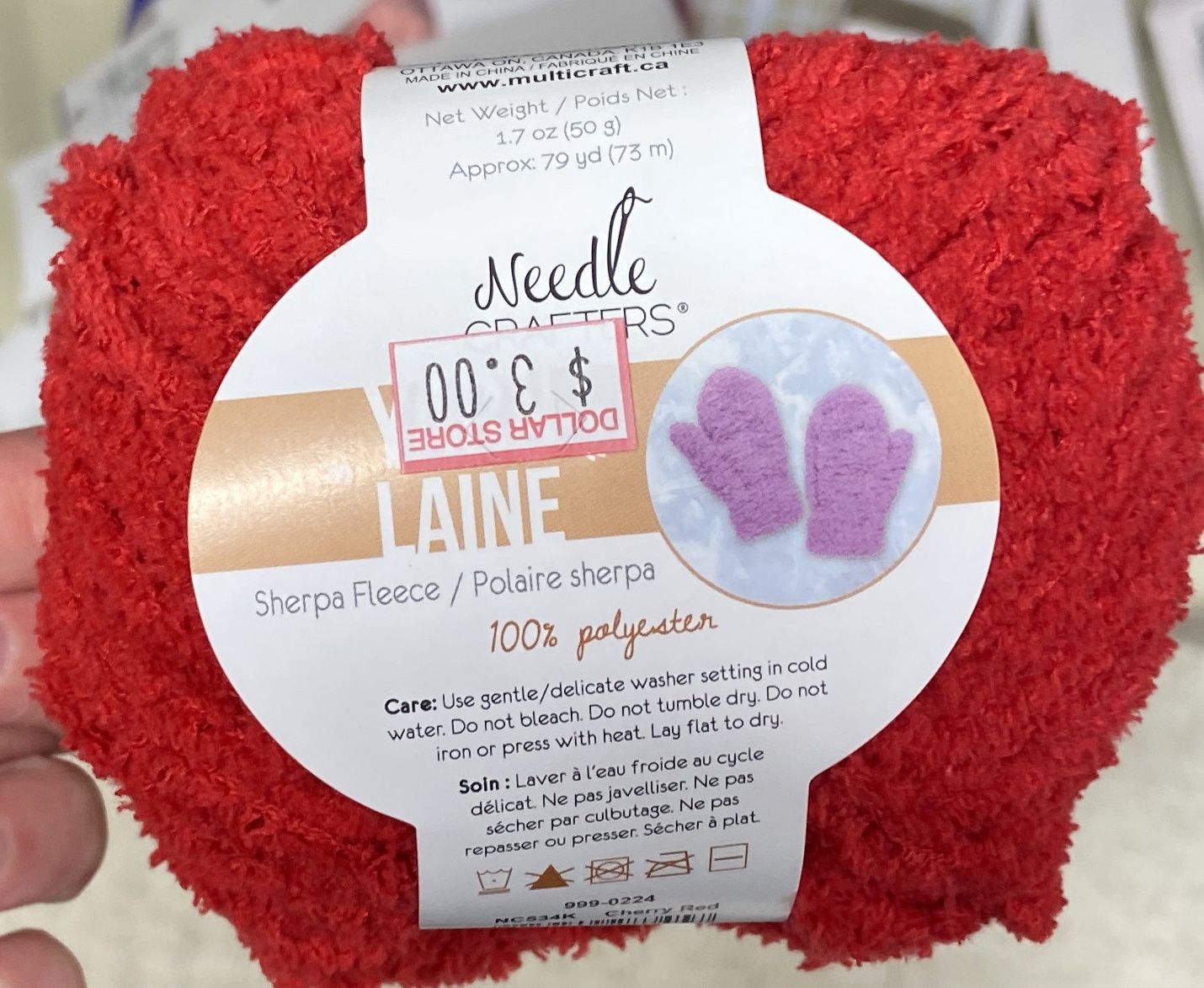 Needle Crafters: Cherry Red Sherpa Fleece