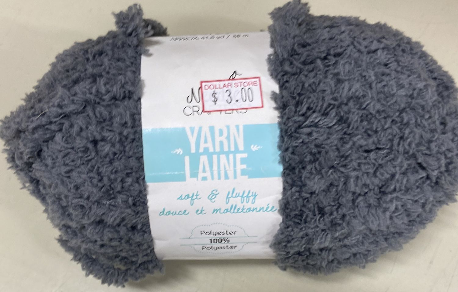 Needle Crafters: Grey Soft and Fluffy Yarn