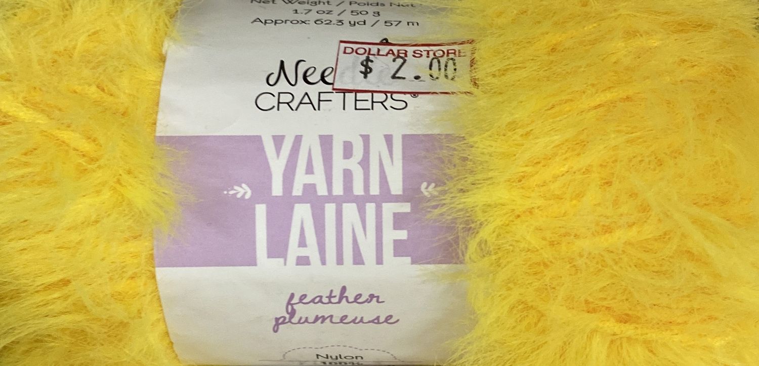 Needle Crafters: Sunny Yellow Feather Yarn