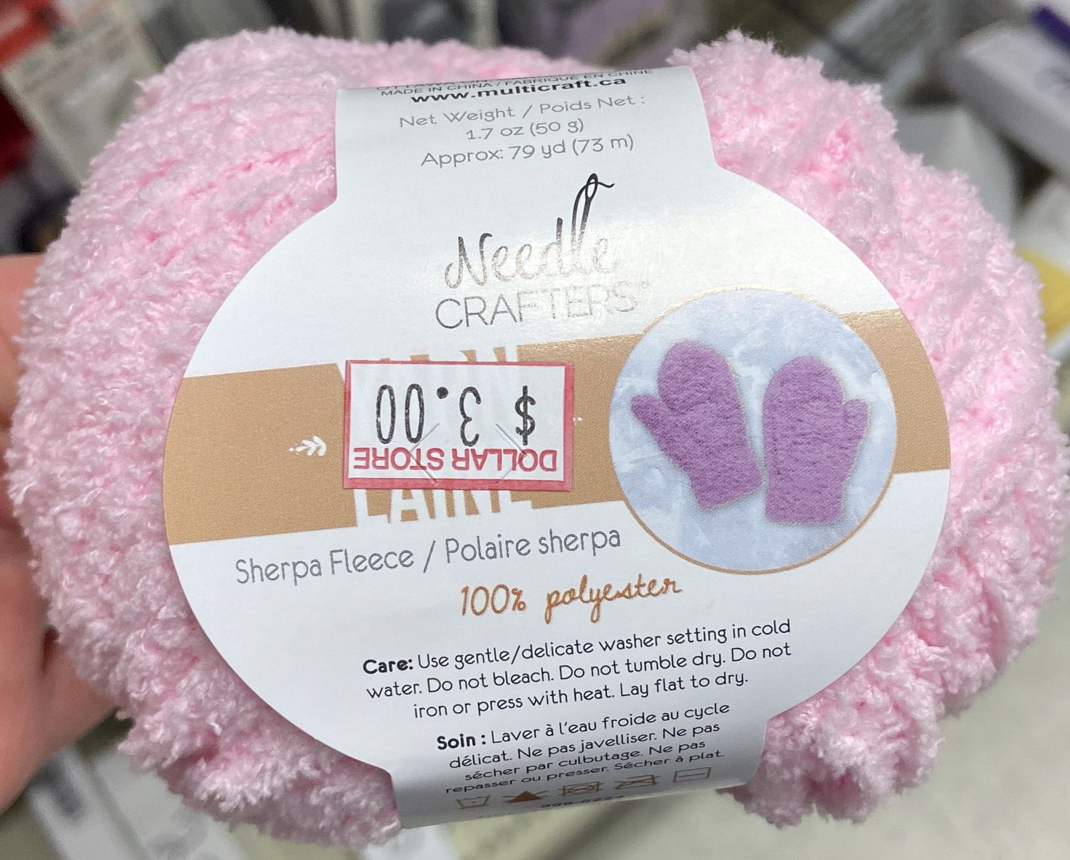 Needle Crafters: Baby Pink Sherpa Fleece