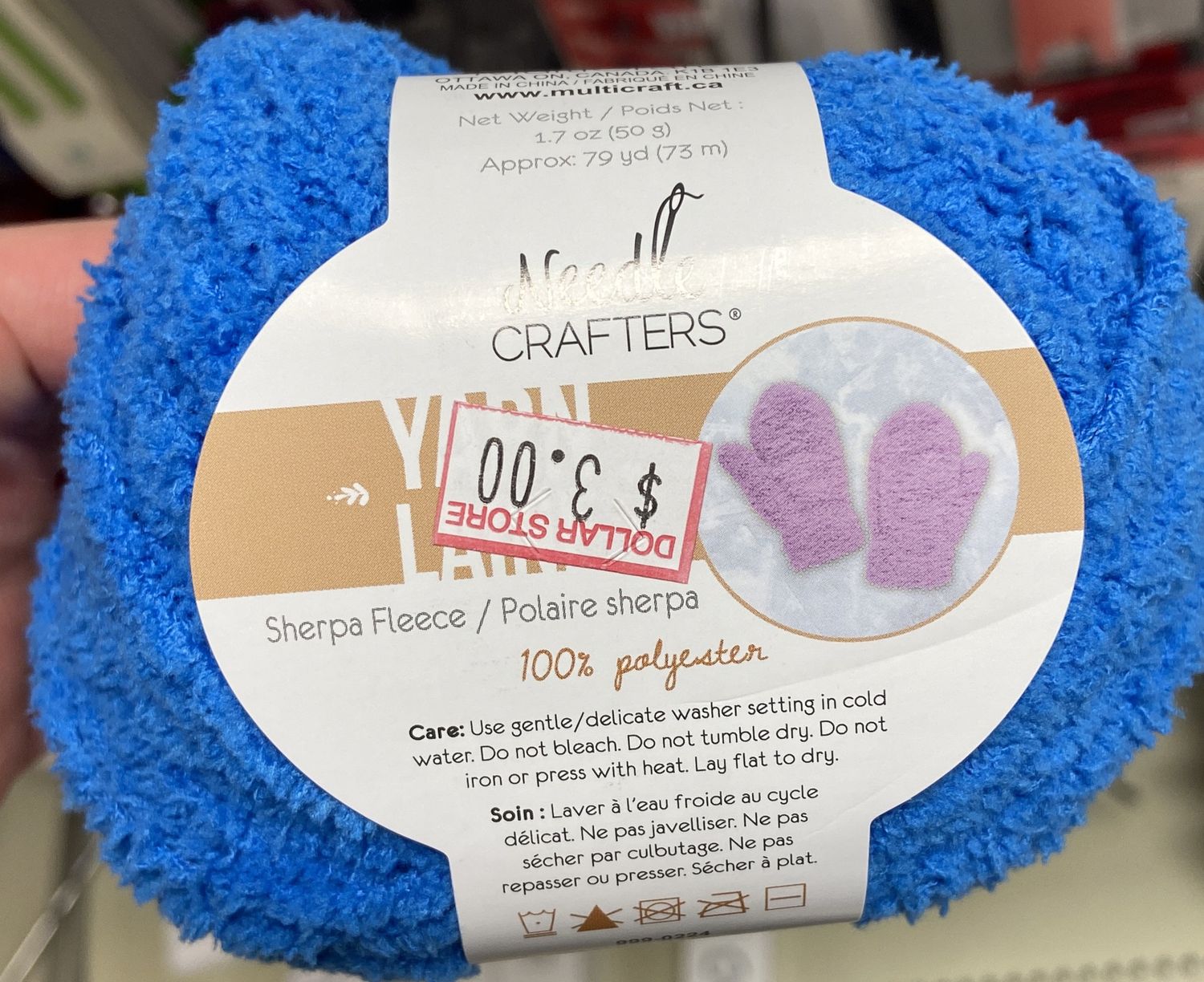 Needle Crafters: Deep Blue Sherpa Fleece