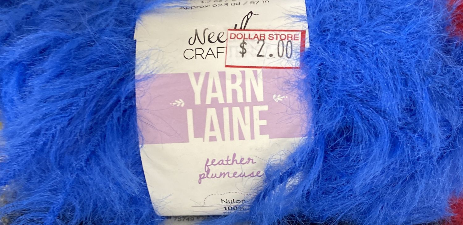 Needle Crafters: Brilliant Blue Feather Yarn