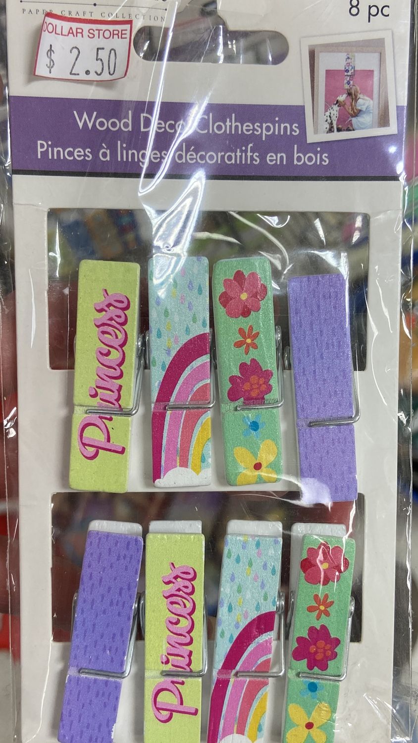 MultiCraft: Princess Wood Deco Clothespins