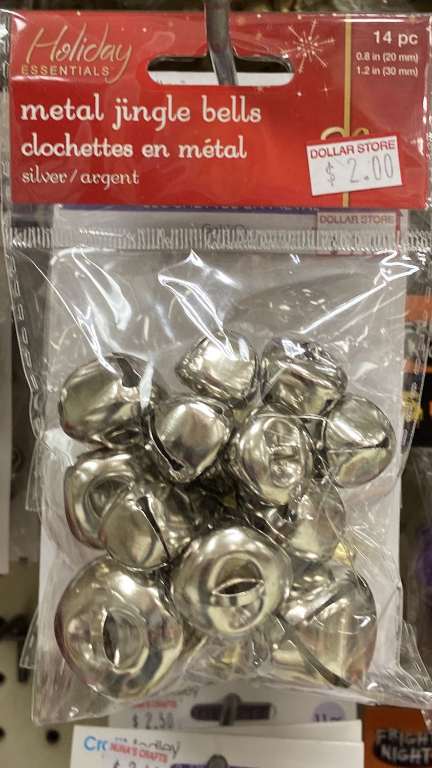 Holiday Essentials: Silver/Gold Metal Jingle Bells