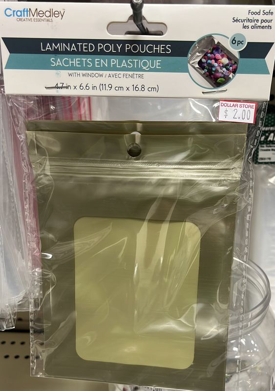 Laminated Poly Pouches 4.7x6.6 6pcs PB038A