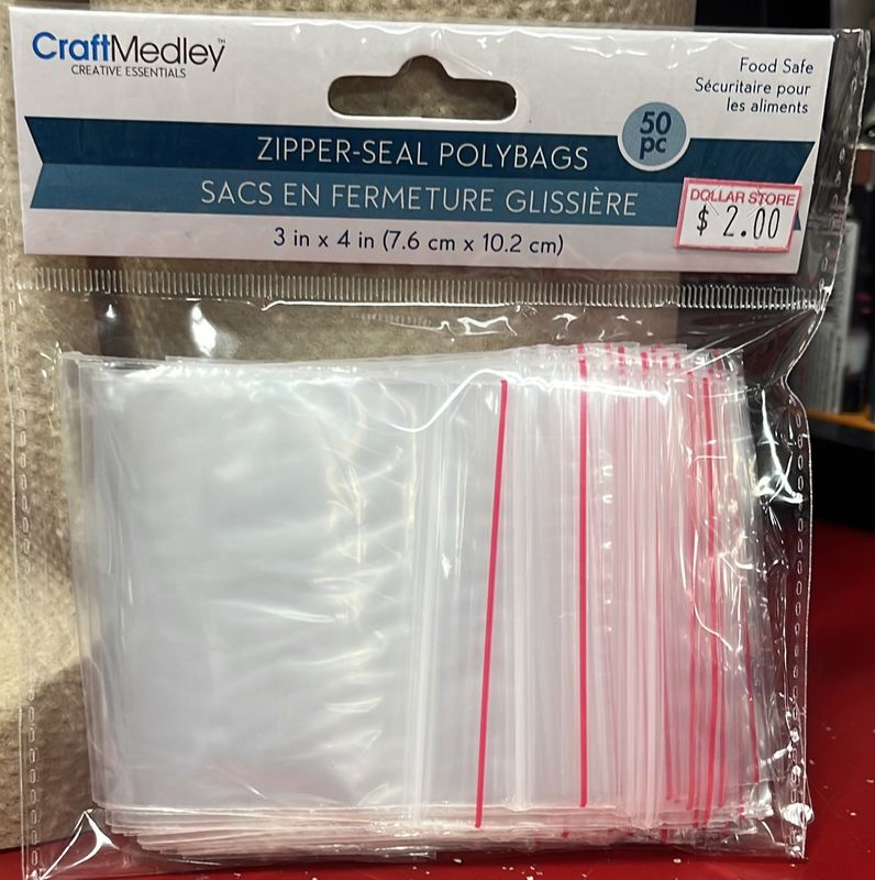 MultiCraft: 50pk Zipper-Seal Polybags - 3x4 PB004