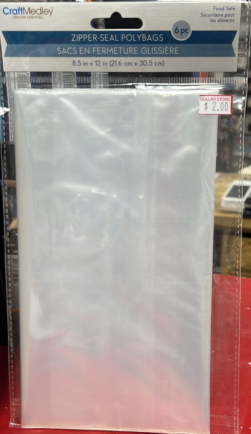 MultiCraft: Zipper-Seal Polybags 6pcs 8.5x12 PB014
