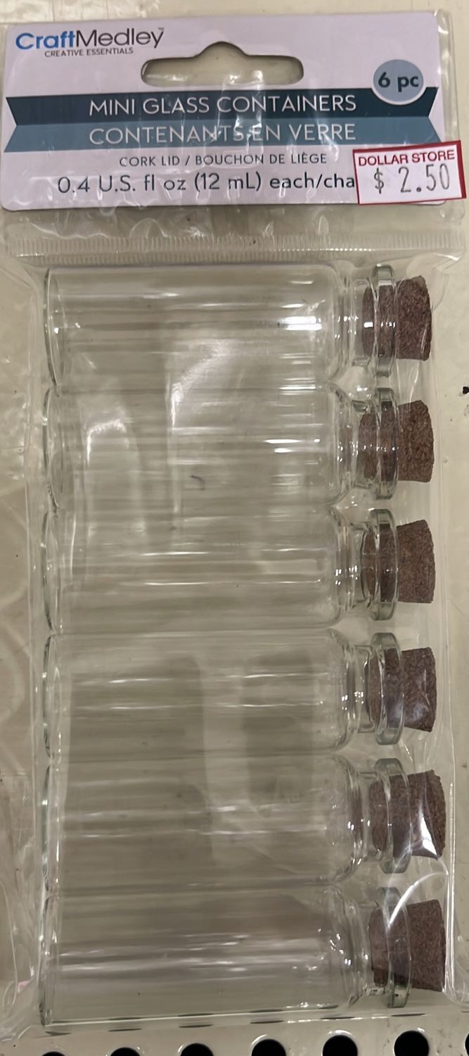 Mini Glass Containers 6pcs 0.4oz (12mL)GB818