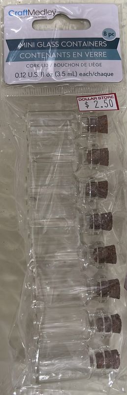 Mini Glass Containers 8pcs GB814