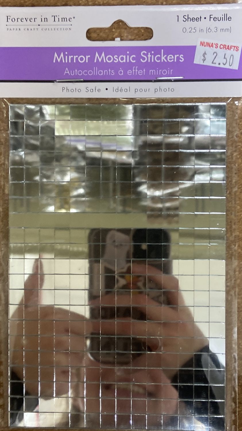 MultiCraft: Silver Square Mirror Mosaic Stickers
