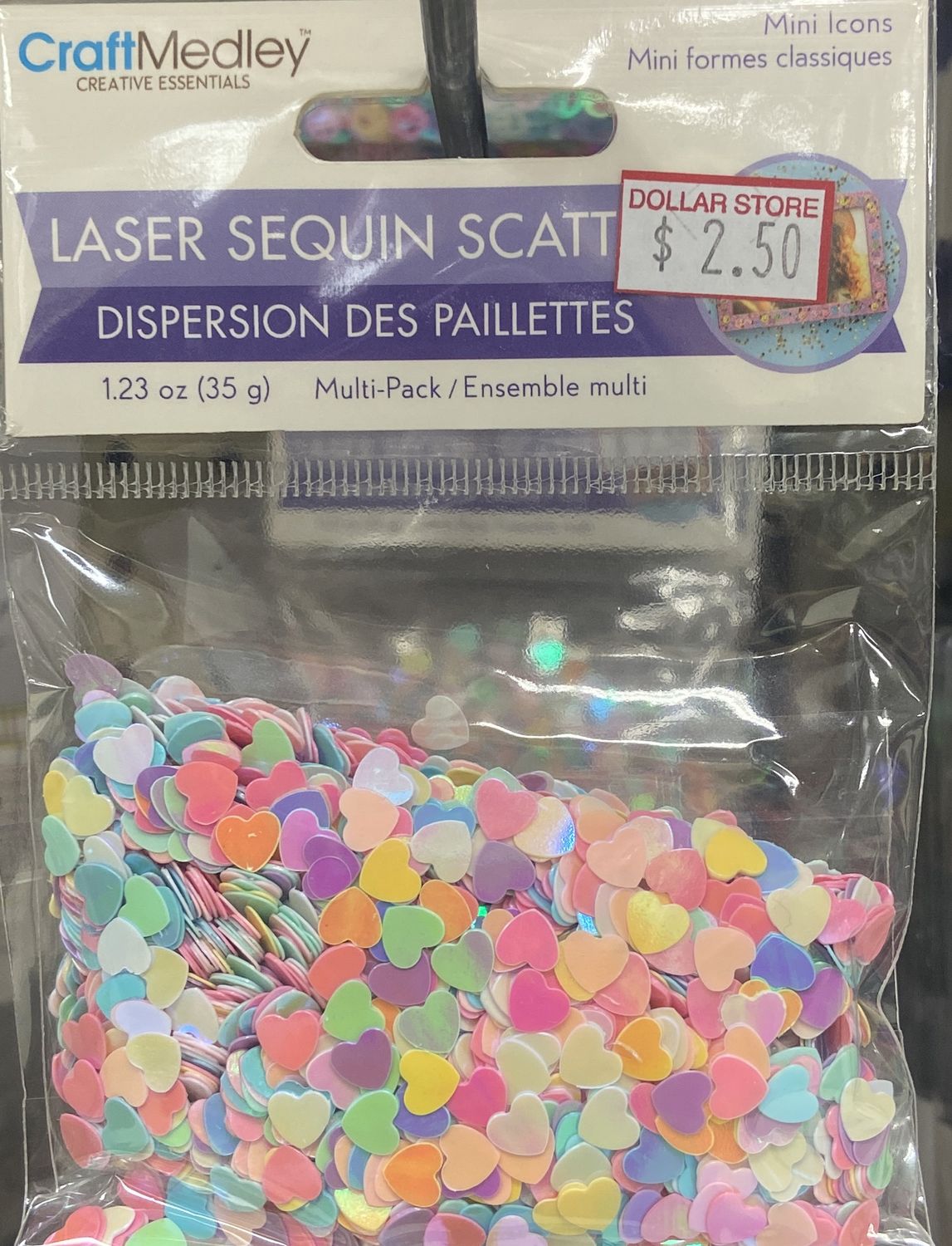 CraftMedley: Solid Heart Laser Sequin Scatter
