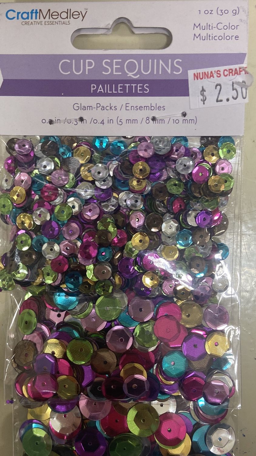 CraftMedley: Metallic Cup Sequins