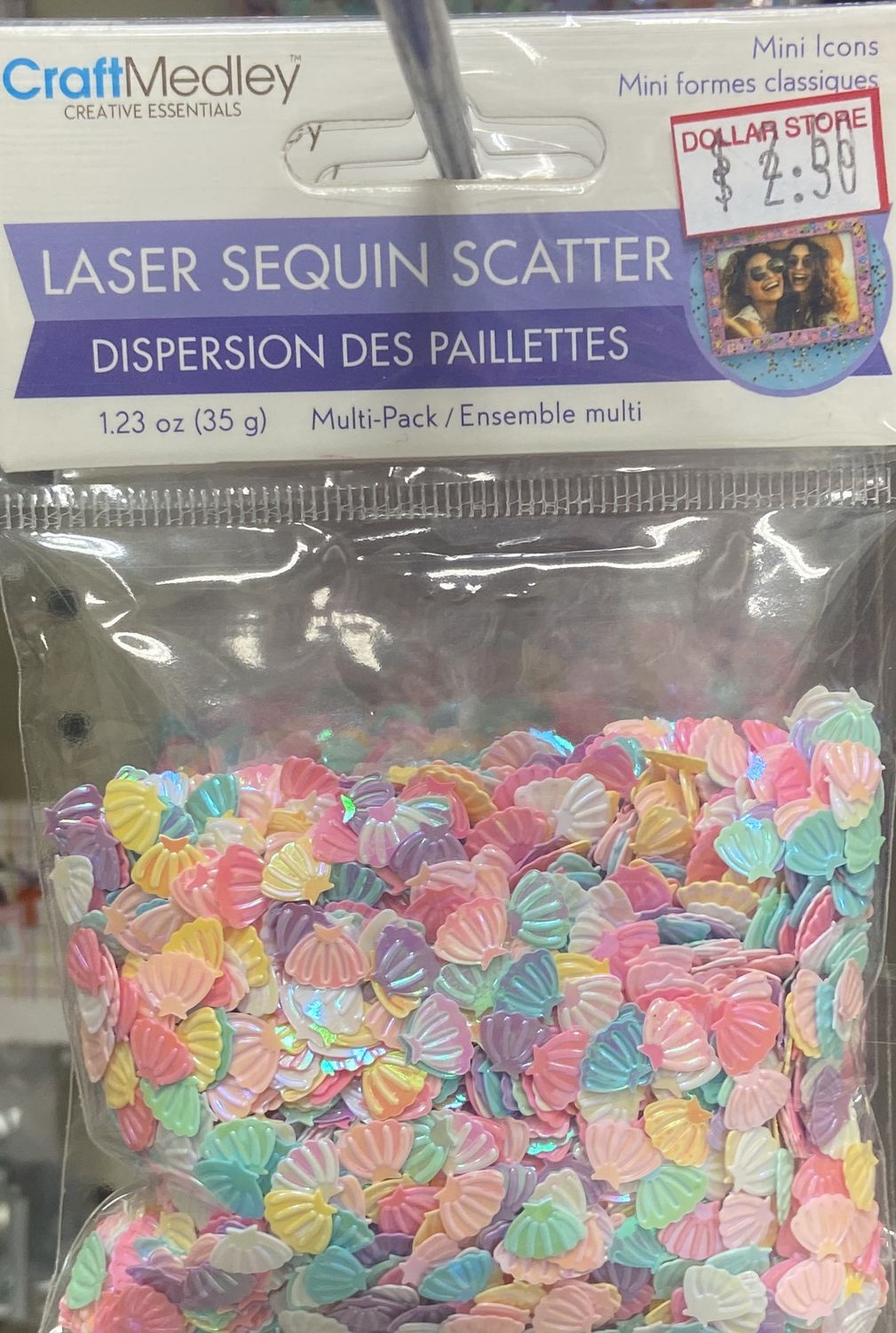 CraftMedley: Seashell Laser Sequin Scatter