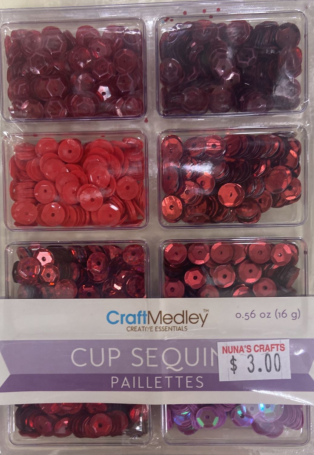 CraftMedley: Rouge Cup Sequins