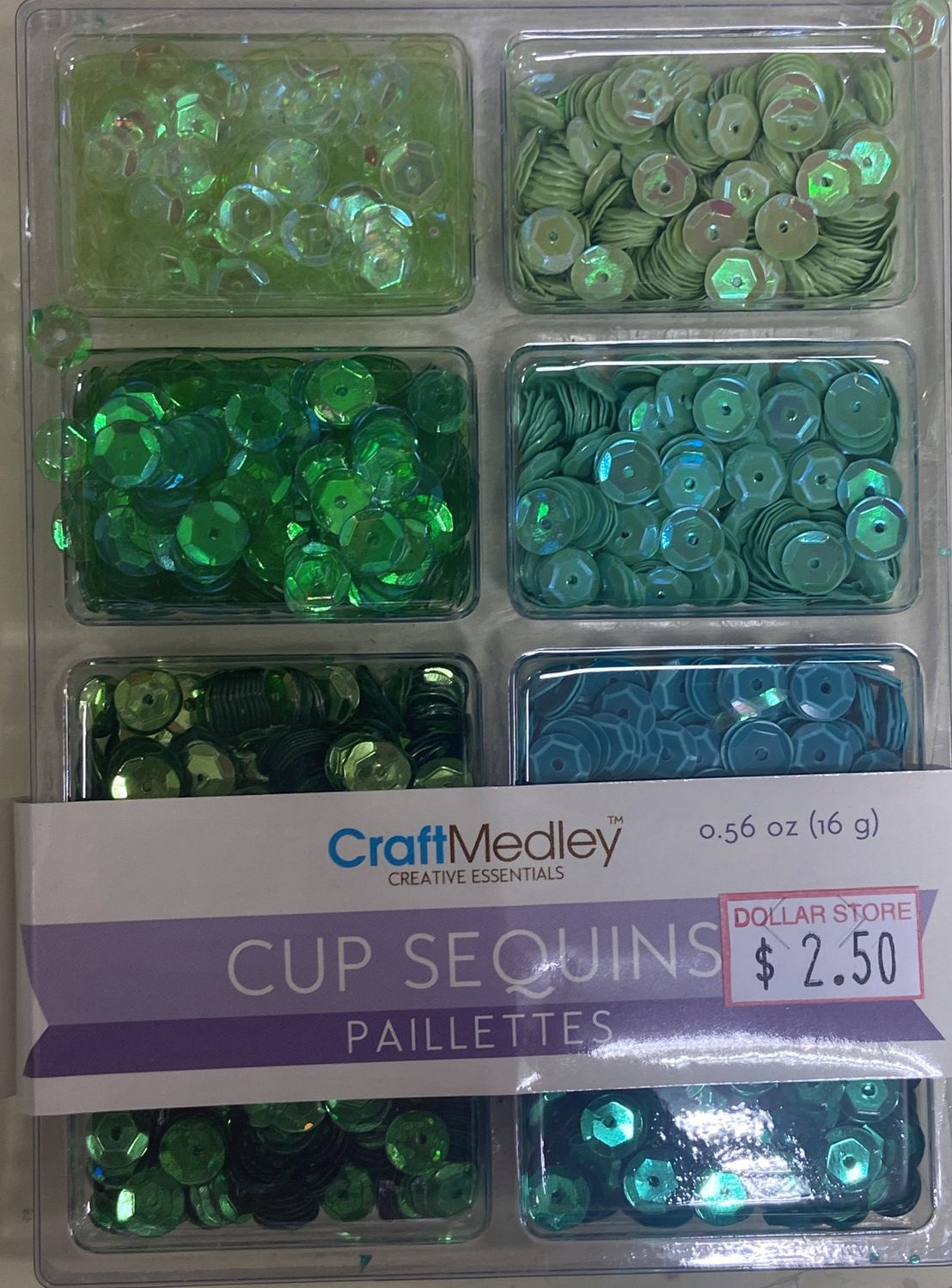 CraftMedley: Go Green Cup Sequins