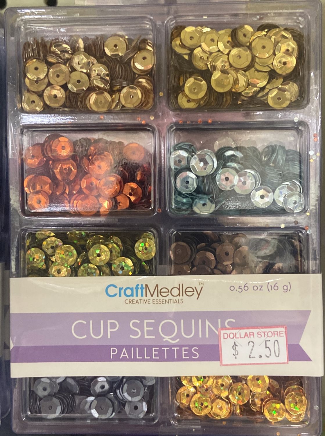 CraftMedley: Dazzling Metallics - Cup Sequins